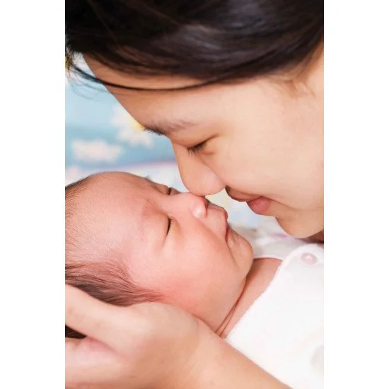Child's Love - Cute Newborn Baby With Mother