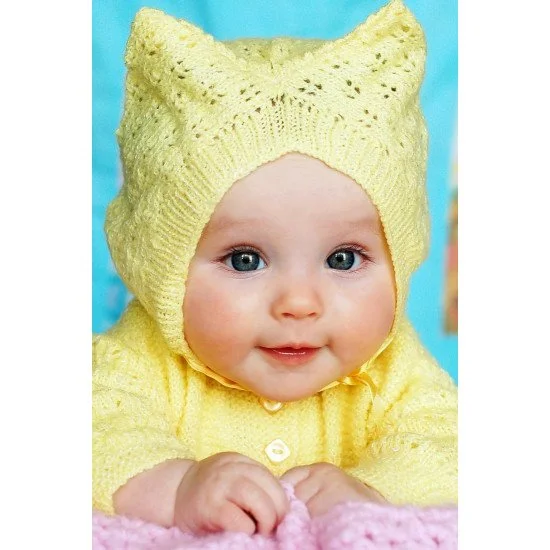 Child's Love Cute Baby In Yellow Sweater