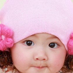 Child's Love - Cute Baby In Pink Hat Child's Love - Cute Baby In Pink Hat