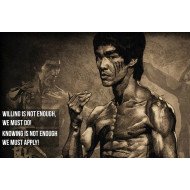 Bruce Lee Motivation Sepia Colour Bruce Lee Motivation Sepia Colour