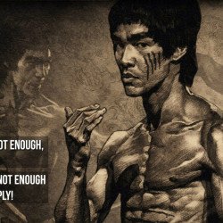 Bruce Lee Motivation Sepia Colour Bruce Lee Motivation Sepia Colour