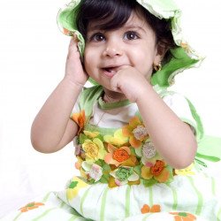 Child's Love - Cute Girl In Green Outfit