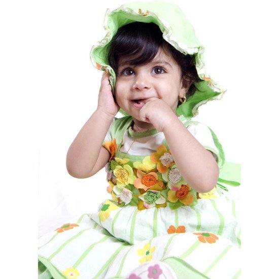 Child's Love - Cute Girl In Green Outfit