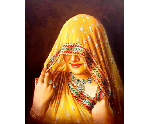 Lady In Yellow Saree