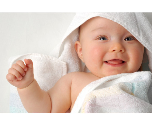 Child's Love - Cute Baby In A White Towel