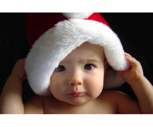 Child's Love - Christmas Hat Baby