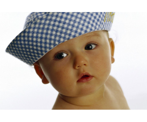 Cute Baby In A Sailor's Hat