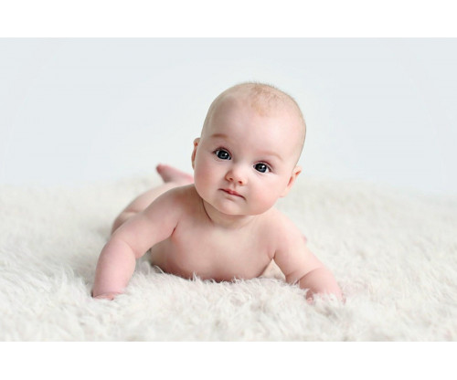 Child's Love - Cute Baby On A White Fur