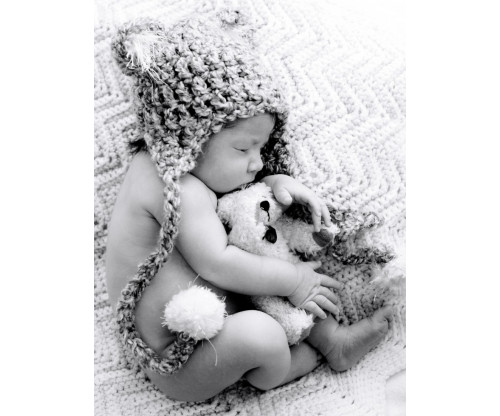 Child's Love - Cute Baby Sleeping With Teddy