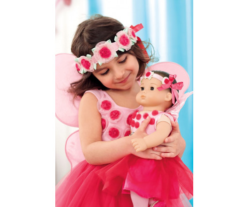 Child's Love - Pink Dress Girl With Her Doll