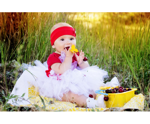 Child's Love - Cute Baby On A Picnic