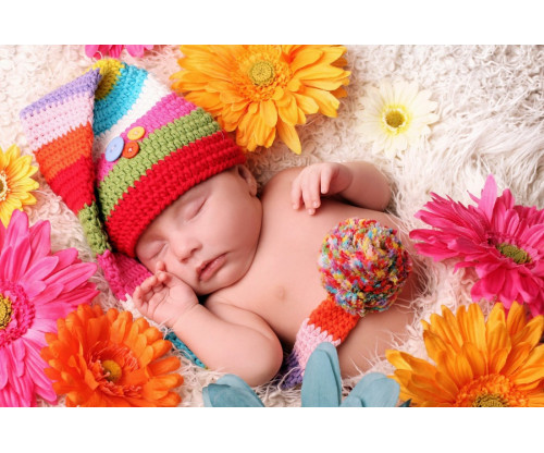 Child's Love - Cute Sleeping Colourful Baby