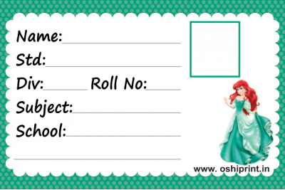 Princess ID - 6269 | Princess Get Personal Notebook Sticker for kids ...