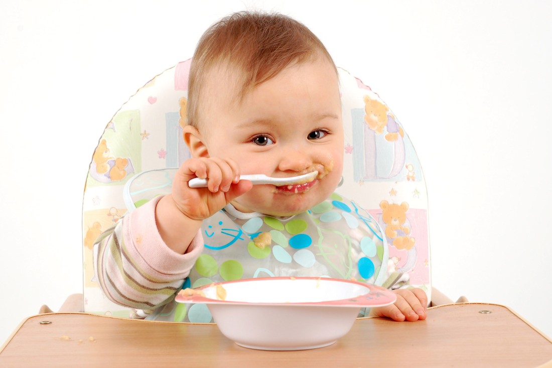 Baby Eating Food - Baby Posters | OshiPrint.in