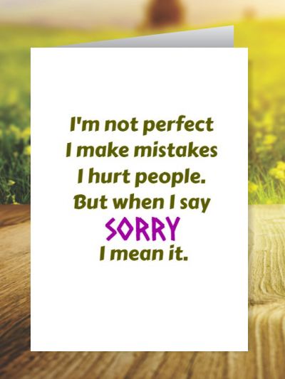 Sorry Greeting Cards ID - 3541
