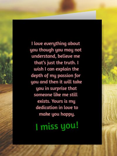 Miss You Greeting Cards ID - 4130