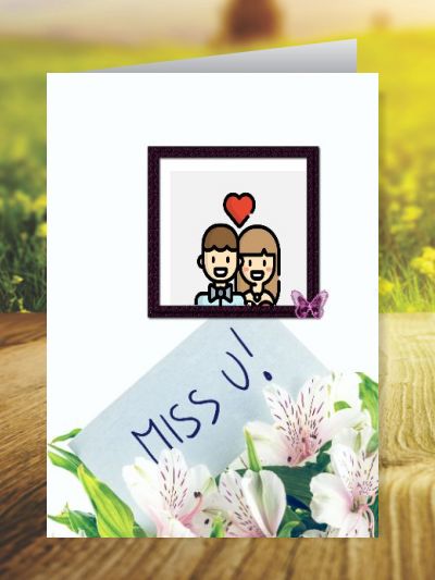 Miss You Greeting Cards ID - 4158