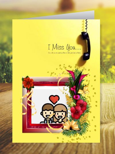Miss You Greeting Cards ID - 4159