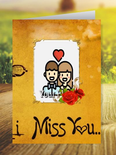 Miss You Greeting Cards ID - 4168