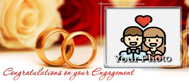 Engagement Wishes - Couple Rings with Roses Coffee Mug