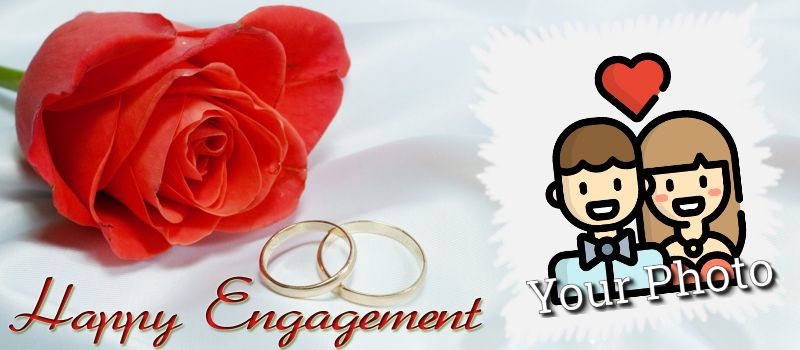 Happy Engagement - Couple Rings with Red Rose Coffee Mug
