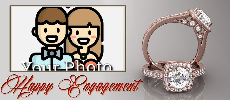 Happy Engagement - Couple Diamond Rings Coffee Muh