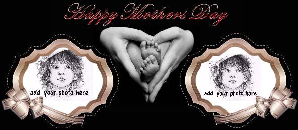 Happy Mother's Day - 2 Photos Hands Heart Coffee Mug