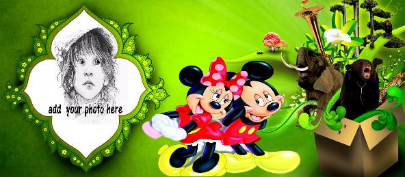 Cute Mickey & Minnie Mouse with Animals Coffee Mug